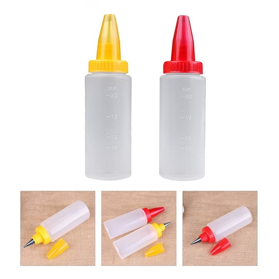 Toyvian 2-Pack Cake Icing Tools for Baking, Cake Decorating Bottles in Multiple Assorted Colors