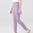 thumbnail image 4 of biudgviw Toddler Girl Leggings Child High Waisted Yoga Pants Soft Stretchy Casual Athletic Pants Comfortable Tights(Purple,7-8 Years), 4 of 6