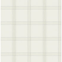 Chesapeake Auberge White Plaid Wallpaper