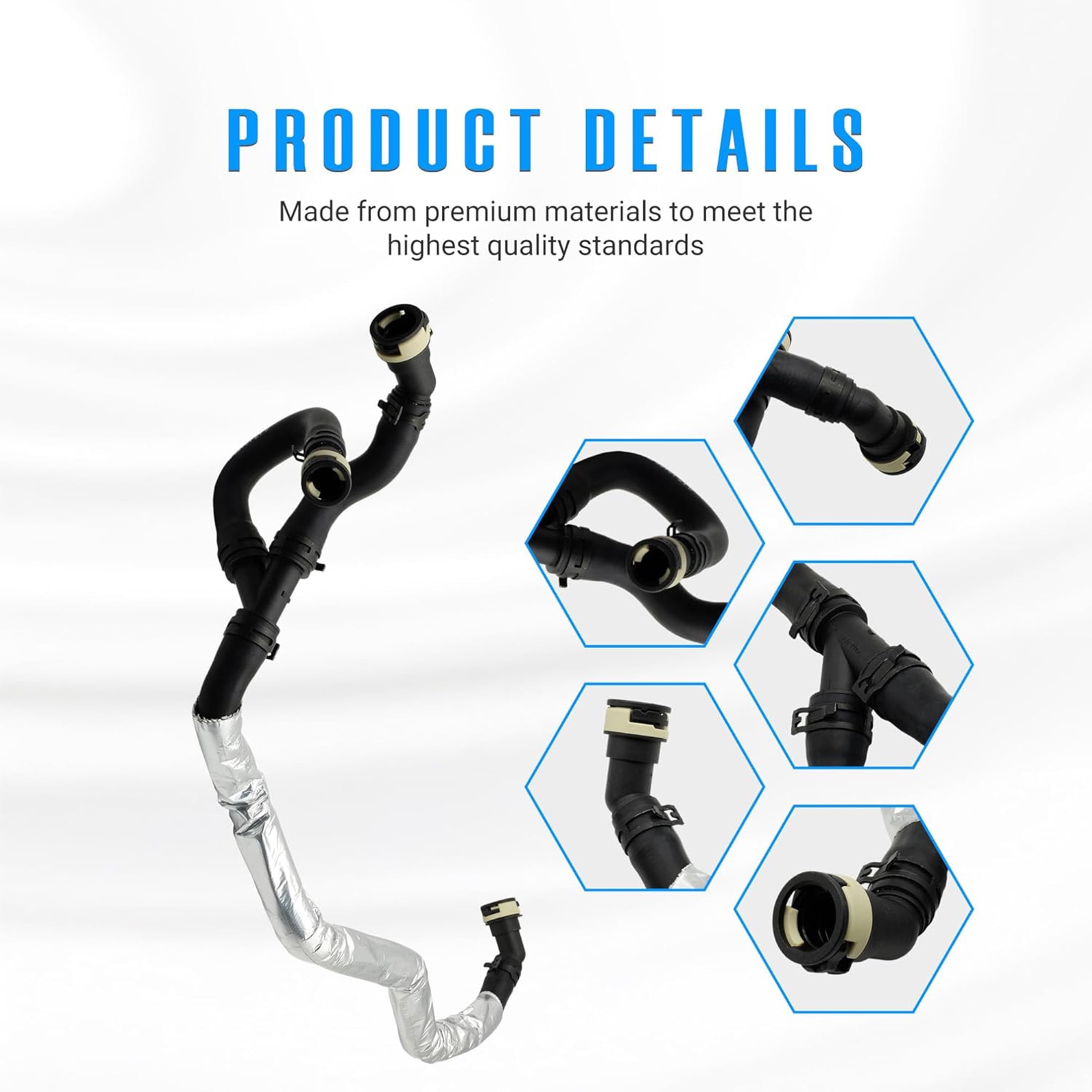 NOVAPARTS-HVAC Heater Water Inlet Hose for 2018 2019 2020 2021 Ford Expedition 2018 2019 2020 2021 2022 Lincoln Navigator 3.5L V6 JL1Z-18472-B JL1Z18472B Heater Core Inlet Hose