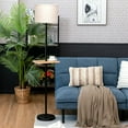 thumbnail image 3 of Gymax Lampe de Sol Moderne avec Table d'Appoint et Ports de Charge USB Doubles 3-en-1, 3 of 10
