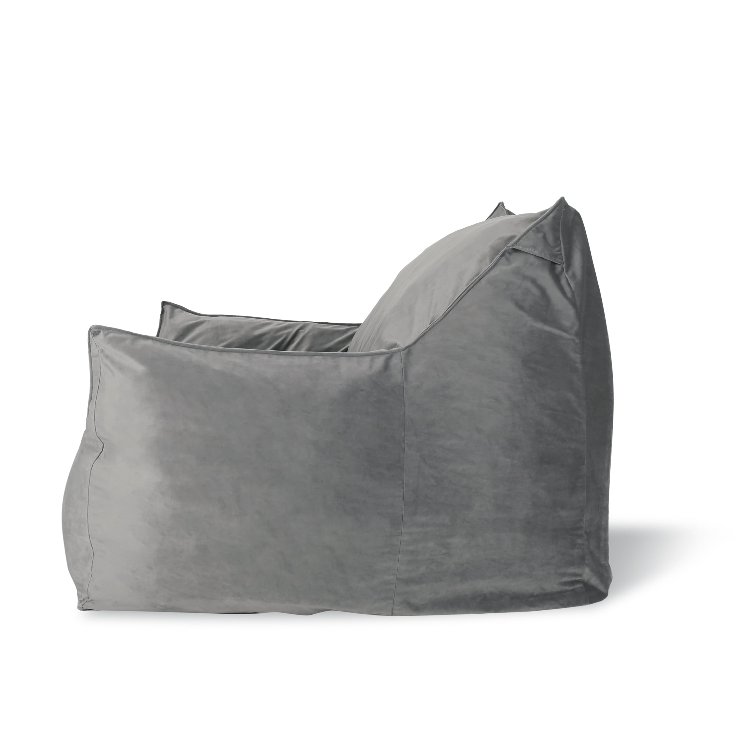 Aukfa Bean Bag Chair, Lazy Floor Sofa Couch for Adults Kids, Accent Sofa Chair for Gaming Reading Relaxing, Gray