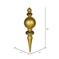 thumbnail image 2 of Vickerman 62" Gold Finial Ornament with Shiny, Matte, and Glitter Finishes, 2 of 3