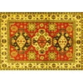thumbnail image 1 of Ahgly Company Machine Washable Indoor Rectangle Persian Yellow Traditional Area Rugs, 5' x 7', 1 of 4