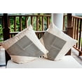 thumbnail image 3 of 20" x 20" Simply Daisy Triangles & Squares Indoor/Outdoor Pillow, Raven Black Qty 1, 3 of 6