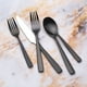 thumbnail image 4 of Juego de cubiertos Mikasa Delano Black Satin de 20 piezas Service 4, 4 of 6