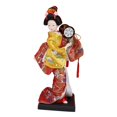 thumbnail image 4 of Muñeca geisha japonesa étnica, figura coleccionable, adorno de 23 cm, estatua artesanal de mujer, muñeca kimono para mesa, estante, regalo para niños Estilo F, 4 of 8
