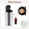 thumbnail image 3 of Costway 8 Gallon Automatic Trash Can Touchless Motion Sensor Waste Bin Battery Operated, 3 of 10
