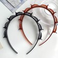 thumbnail image 4 of 2 Pieces Hair Clip Double Band Non-slip Hair Hoop Multi Layers Hollow Design Headband Head Accessory, Black, 4 of 9
