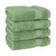 thumbnail image 5 of Cotton Paradise 100% Cotton 4 Piece Washcloths, Soft Absorbent Small Hand Face Towels Wash Rags for Body, Sage Green, 5 of 6