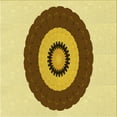 thumbnail image 1 of Ahgly Company Machine Washable Indoor Square Transitional Dark Bisque Brown Area Rugs, 4' Square, 1 of 7