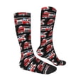 thumbnail image 3 of Picia Women Crew Soft Moisture-wicking Socks Fire and Rescue Truck Pattern Design Cotton Socks, One Size fit All, 3 of 9