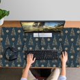 thumbnail image 4 of Long Mouse Pads for Desk,Dark Blue Christmas Tree Pattern Desk Mats on Top Of Desks, Desk Mouse Pad Extra Large with 3mm Non-Slip Base and Stitched Edge for Gaming,Office,Work,Home 47.3x23.6in, 4 of 5