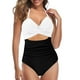 thumbnail image 1 of Gibobby Batas de baño mujeres spa Traje de baño 2023 para mujer, traje de baño Sexy recortado con cintura alta, traje de baño con cordones frontales(Blanco,XL), 1 of 4