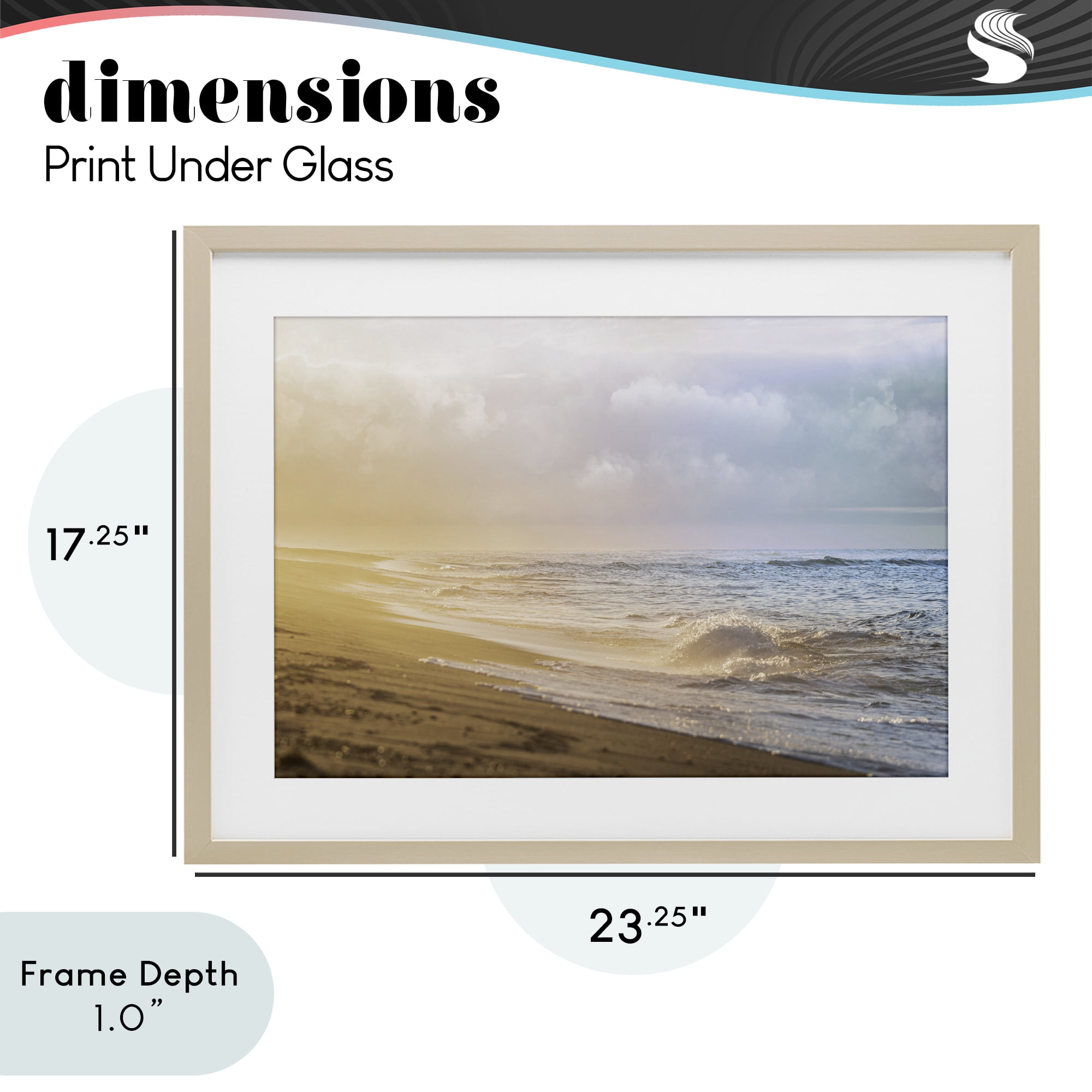 Stupell Industries Gentle Seaside Breeze Birch Framed Print Under Glass, design by Marcus Prime