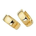 thumbnail image 3 of JewelStop 10k Yellow Gold 5mm Huggie Hoop Hinged Earrings, 1.9gr., 3 of 5