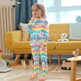 thumbnail image 5 of Dailycode Cotton Pajama Set Snug Fit Long Sleeve Top and Pants for 18M-8Y Cute Narwhal Whale, 5 of 7