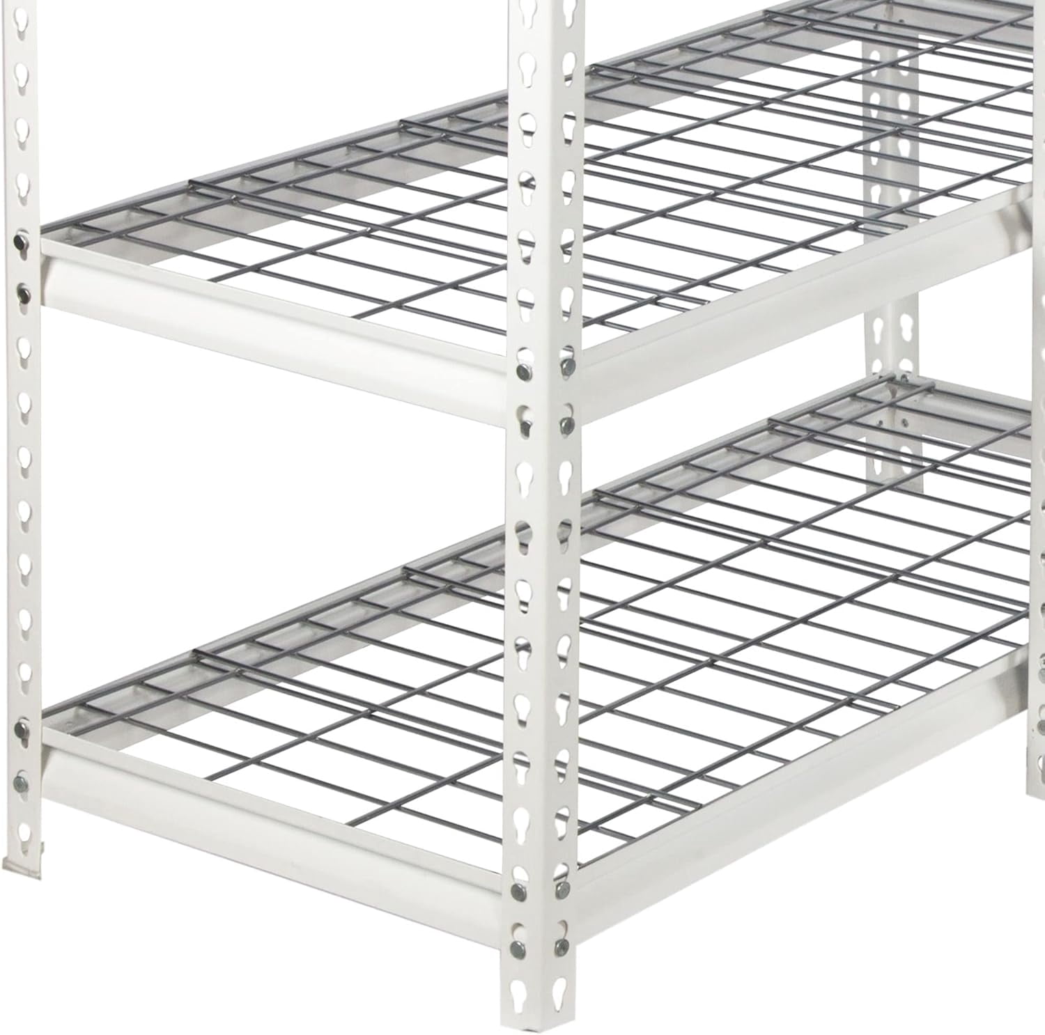Juggernaut Storage JS3618-4WHT Steel Shelving Unit, 4 Shelf, 36 in W x 18 in D x 60 in H, White