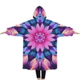 thumbnail image 2 of Oversized Wearable Blanket Hoodie,Colorful Tie Dye Mandala Pattern Sherpa Blanket Hoodie with Super Pockets,Super Warm Fuzzy Pullover for Women & Men, 2 of 6