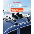 thumbnail image 2 of KFFKFF Ski & Snowboard Roof Rack, Holds 6 Skis or 4 Snowboards, 2 Aluminum Car Roof Holders with Lock & Rubber Padding, Compatible with Most Slotted Crossbars, 2 of 9
