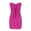 thumbnail image 4 of IROINNID Women's Sheath Dress Summer Chest Wrap Sexy Hollow Out Backless Slim Fit Buttock Dress Solid Color Elastic Waist Dress, 4 of 6