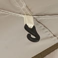 thumbnail image 3 of Camping Shower Tent, 2-Room Foldable Privacy Tent Changing Room with Ground Stakes, Ropes, Carry Bag, and Crossbar, 150D Oxford Fabric with Silver Coating, for Camping, Beach, and Fishing, 3 of 10