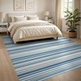 thumbnail image 3 of ODIKA 8'x10' Washable Area Rug Striped Accent With Horizontal Bands And Minimalist Border Design for King Size Bedroom Under Bed, Master Suite, Non-Shedding, Easy Care, 3 of 7