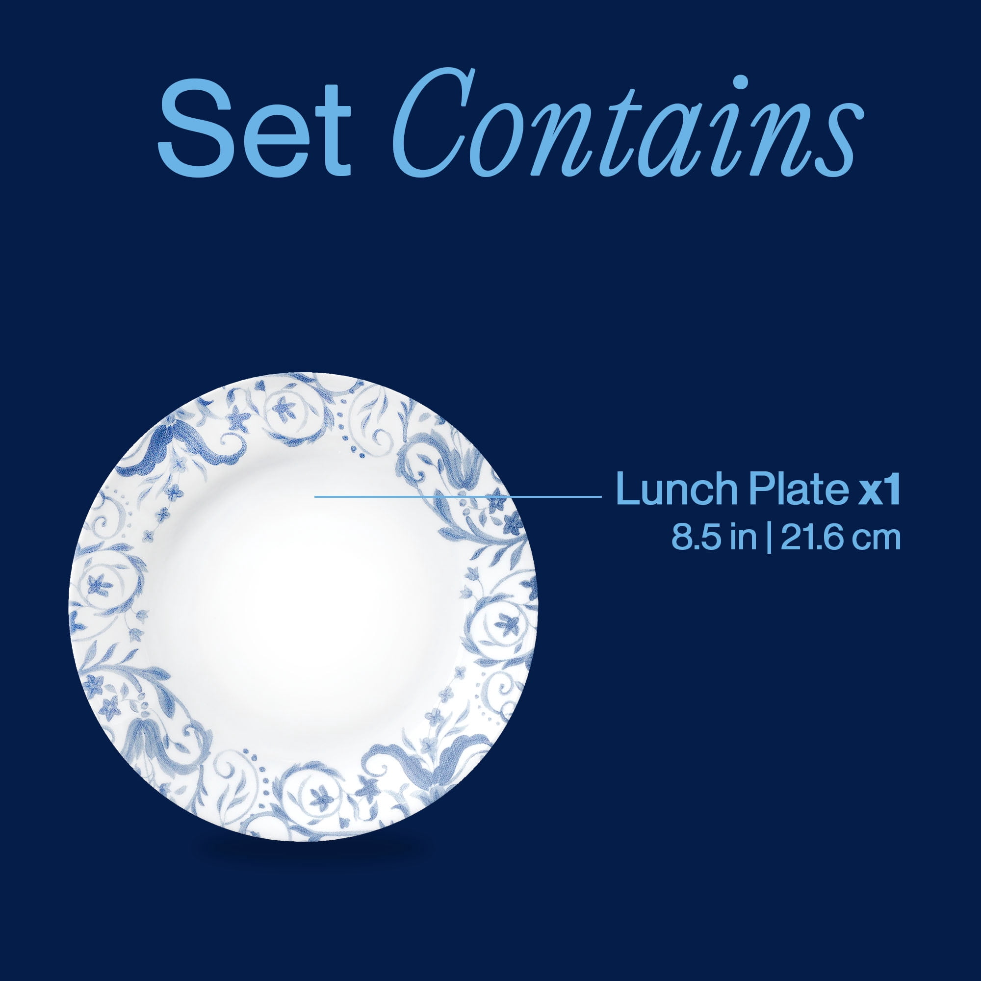 Corelle Darlington 8.5" Glass Salad Plate