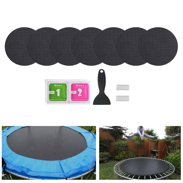 de reparación de s de , accesorios de reparación de multiusos cuadrados, alfombrilla de reparación, desgarro o agujero en 7 piezas Macarena Reparación de parches de trampolín