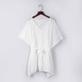 thumbnail image 1 of Jusqu'à 65 % de Réduction! Robes d'Été Mode pour Femmes 2024 Grande Taille Dentelle Imprimée Couleur Unie Robe Ceinture Manches Courtes Col en V, 1 of 6