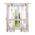 thumbnail image 7 of Yayeee Window Curtains Light Filtering 63"x52" Grommet Panel Pair Home Living Room Decor, Dogs Cherry Pattern, 7 of 7