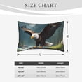 thumbnail image 4 of Sikiie Forest River Bald Eagle Print Plush Pillow Cover, Wrinkle-proof and Stain-resistant Pillow Protector without Pillow Core, Home Decoration-20"x30", 4 of 6