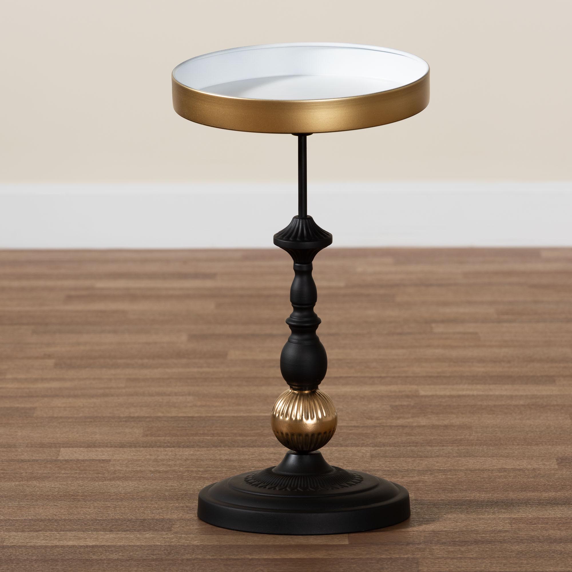 Baxton Studio Javion Modern Accent Table, 12"W, Black