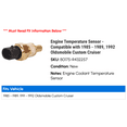 thumbnail image 2 of Engine Temperature Sensor - Compatible with 1985 - 1989, 1992 Oldsmobile Custom Cruiser 1986 1987 1988 1990 1991, 2 of 2