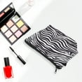 thumbnail image 4 of Unique Bargains 1 Pc Animal Printed Makeup Bag for Vacation Travel White Black Polyester, 4 of 6