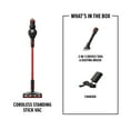 thumbnail image 4 of Dirt Devil Cordless Standing Stick Vacuum Cleaner, Carpet & Hard Floors, Above Floor Cleaning, LED Headlights, Lightweight, 25 Min. Run Time, for Home Use, BD57010V, 4 of 13