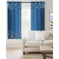 thumbnail image 3 of Blackout Curtains for Bedroom, Modern Blue Room Darkening Window Drapes for Living Room, Abstract Diamond Luxury Gradient Thermal Insulated Grommet Curtains, 52x63 inch, 2 Panels, 3 of 9