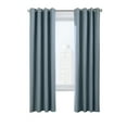 thumbnail image 2 of Vienna Total Blackout Foamback Grommet Curtain Panel Pair each 78" x 84" in Blue, 2 of 6