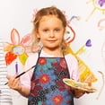 thumbnail image 3 of Pioneer Flower Floral Print Pattern Kids Aprons for Girls and Boys,Adjustable Neck Strap Toddler Aprons for Kids Cooking Baking, 3 of 7