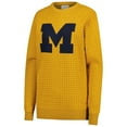 thumbnail image 2 of Unisex Uscape Apparel Maize Michigan Wolverines Renew Knit Vintage Houndstooth Sweater, 2 of 3