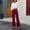 *Wine, variant on ClodeEU Women's Elastic High Waist Straight Leg Pants, Stretch Straight Leg Button Down Trousers with Pocket Army Green,Womens Plus M