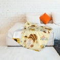 thumbnail image 2 of ZNDUO Lightweight Microfiber Bed Blanket, Sunflower Bee Elf Pattern Super Soft Flannel Cozy Throw Blankets, 50"x40", 2 of 8