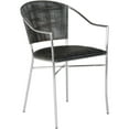 thumbnail image 5 of SAFAVIEH Melita Contemporary Rattan Armchair, Black, Set of 2, 5 of 5