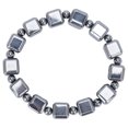 thumbnail image 2 of Natural Terahertz Rectangle Bracelet, Promote Blood Circulation Terahertz Bracelet Rectangle Beads  For Women For Outdoor, 2 of 8