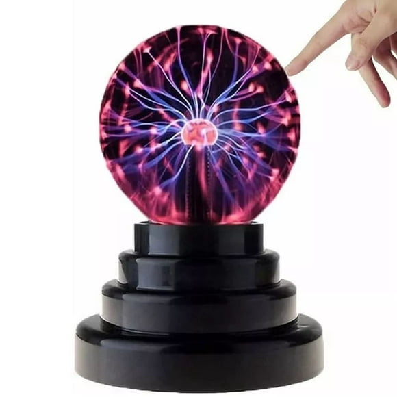 Plasma Ball Lamp, Touch Sensitive Plasma Ball Light with Purifying Air Function, USB and Battery Power Supply, Decorative Effect for Bedroom, Office, Great Gift Choice