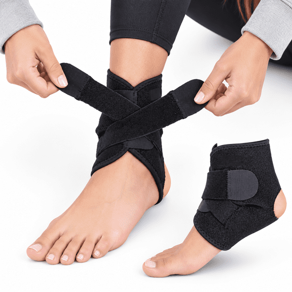 Ankle Support Brace Breathable Adjustable Wrap 1 Pack