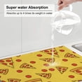thumbnail image 2 of Dish Drying Mat, Cute Pizza Red Food Absorbent Microfiber Kitchen Mat, Heat Resistant Drying Mat Kitchen Counter for Dishes, Utensils, Pots, Pans, Drainer Mats 18x24in, 2 of 7