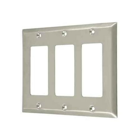 Triple Rocker Transitional Switch Plate - PVD Polished Brass