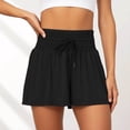 thumbnail image 5 of WAYUTE Womens Shorts High Waisted Yoga Running Gym Athletic Solid Color Workout Shorts with Pockets Durable for Summer Casual Outdoor, 5 of 6