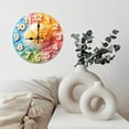 thumbnail image 6 of Rainbow Shaved Ice Clock Resin Art Wall Decor 10-Inch Silent Wooden Wall Clock, Battery Operated (AA Batteries Not Included), Artistic Home Decor, 6 of 7